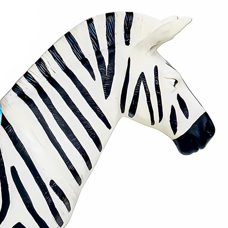 Zebra De Vinil Safari África Realista 30 Cm Grande Brinquedo